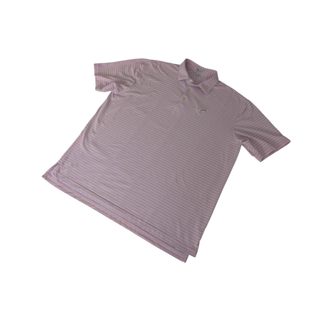 Peter Millar Summer‎ Comfort Polo Shirts Mens XL Lot of 2 Stripe Blue Pink Golf - Picture 2 of 9